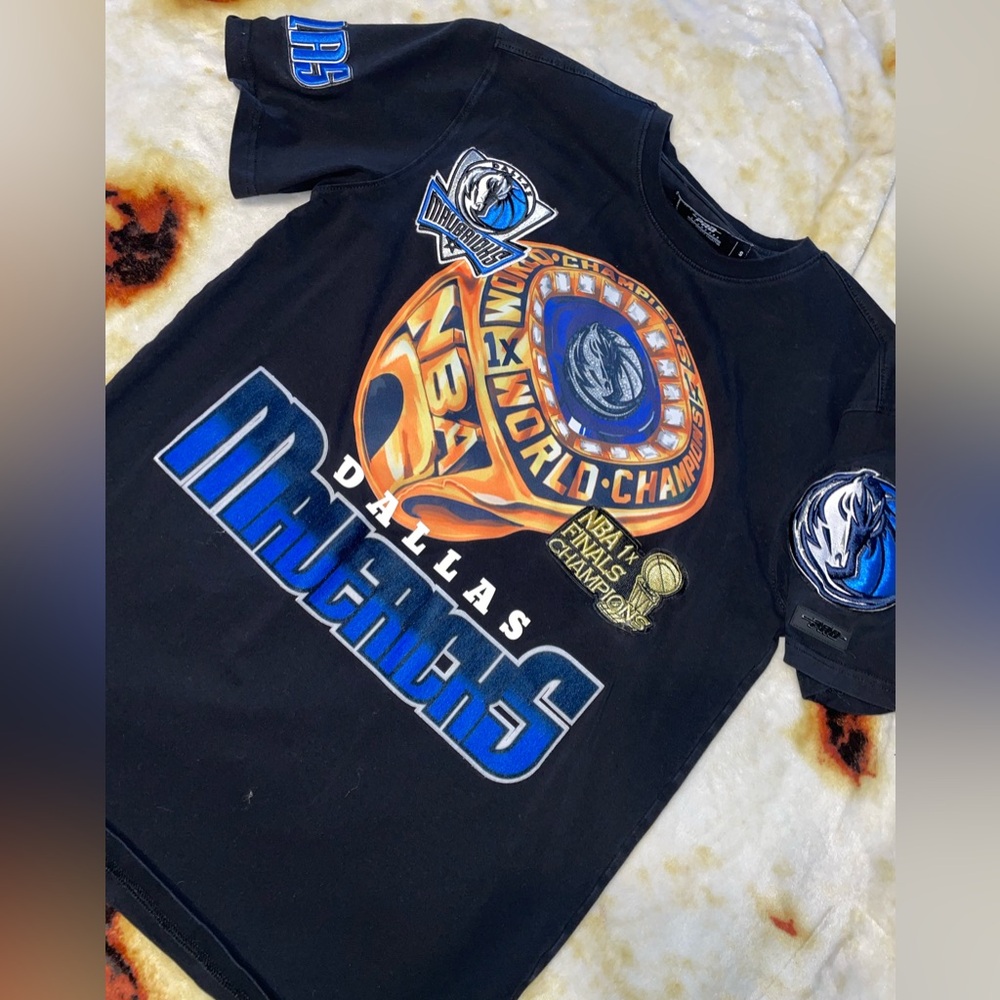 NBA Dallas Mavericks Black and Blue Kids Shirt